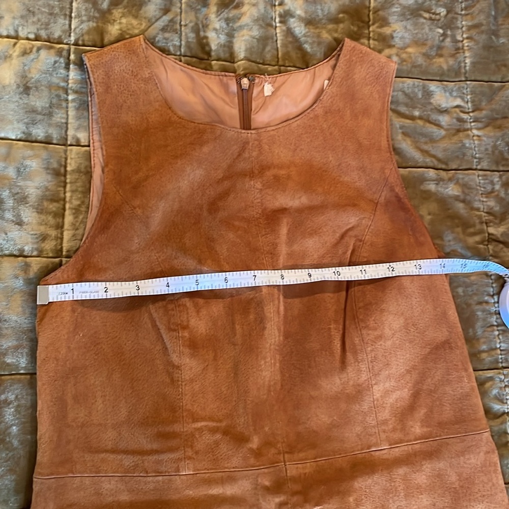 STUNNING Real Leather Vintage Dress - Picture 6 of 7